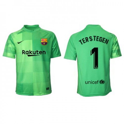 FC Barcelona Fodboldtrøjer Målmand Ter Stegen 1 3. sæt 2021/22 Kort ærmer FC Barcelona Fodboldtrøjer Målmand Ter Stegen 1 3. sæt 2021/22 Kort ærmer